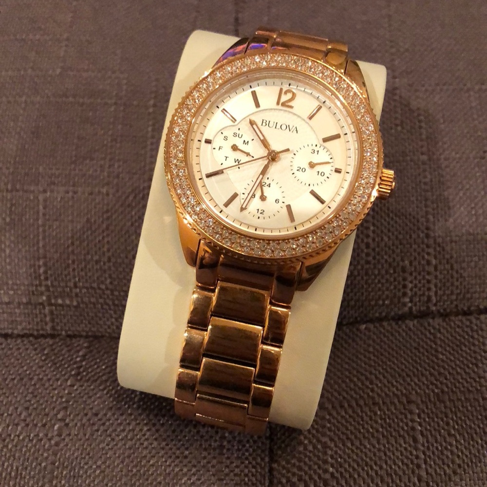 Bulova rose gold watch